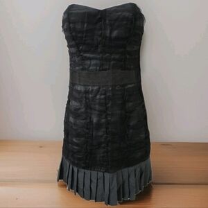 572. Twelve by Twelve Ruched Tulle Strapless Mini Dress